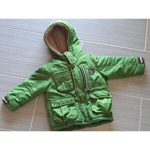 OshKosh B'Gosh Boys Size 4 Hooded Toddler Jacket Sherpa Lining  Pockets Thick